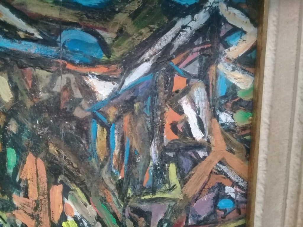 Original Korean Master Painter:  Seund Ja Rhee 1967 Abstract / Oil Canvas