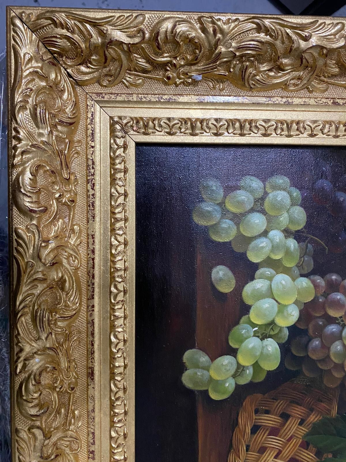 American Master: Jhon F. FRANCIS - Oil canvas painting "Grapes" Signed COA