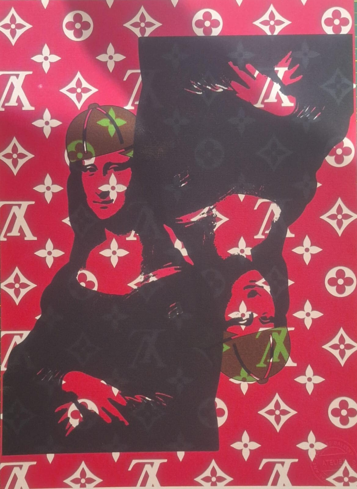Blue LOUIS VUITTON - MONA LISA / Original Art / SILKSCREEN  - FINE PRINT 300gr