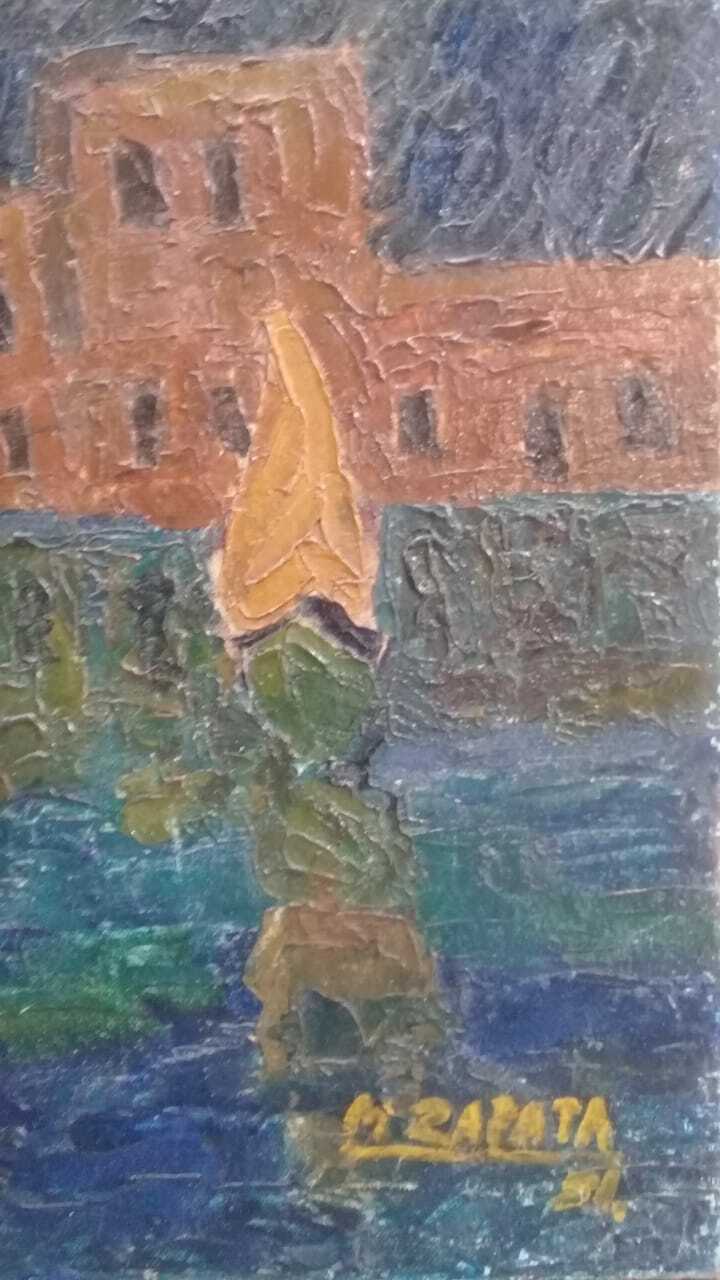 FINE ART Peruvian Master Manuel Zapata Orihuela - Oil Canvas Painting / Signed