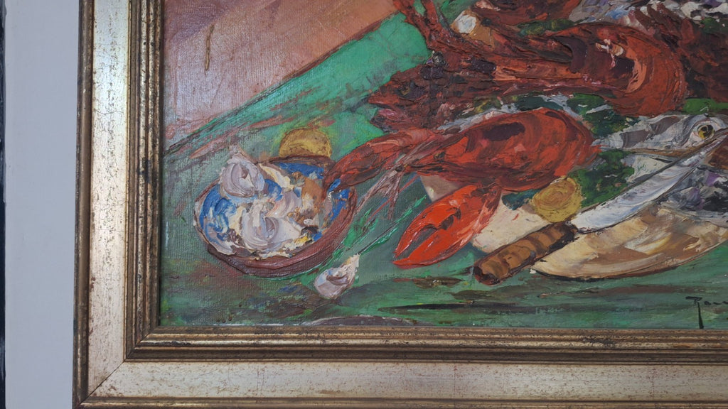 Amazing Original Oil Canvas Painting 1970s - Still Life / French Master