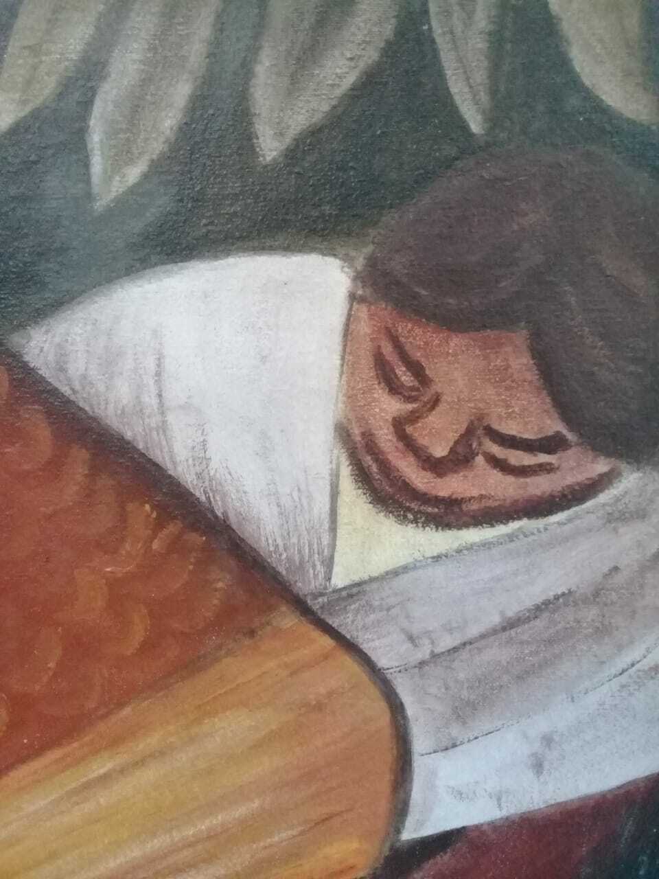 "Style of" Diego Rivera - Antqiue Oil canvas painting / Signed / FINE ART