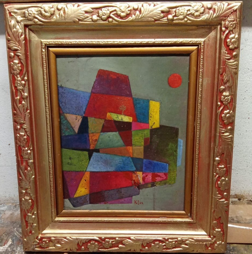 AFTER PAUL KLEE- Oil Canvas Painting / Contemporary / Signed