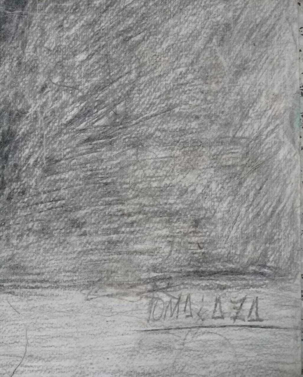 FINE Vintage Art Drawing By FERNANDO POMALAZA - Signed / Amazing 1970s