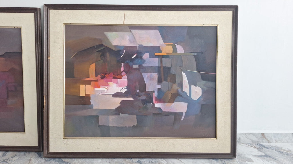 Contemporay Oil Canvas painting  / Signed by the artist