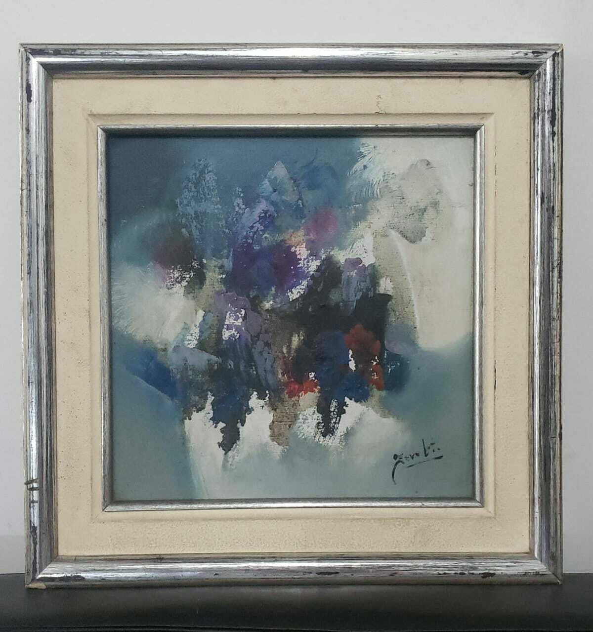 LEONIDAS ZAVALETA / Oil canvas painting / Abstract Theme / FINE