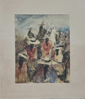 Antique Drawing Watercolor by Portocarrero - Original & Signed / Contemporary