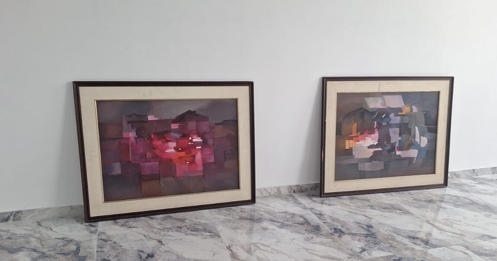 Contemporay Oil Canvas painting  / Signed by the artist