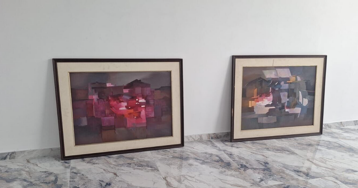 Contemporay Oil Canvas painting  / Signed by the artist