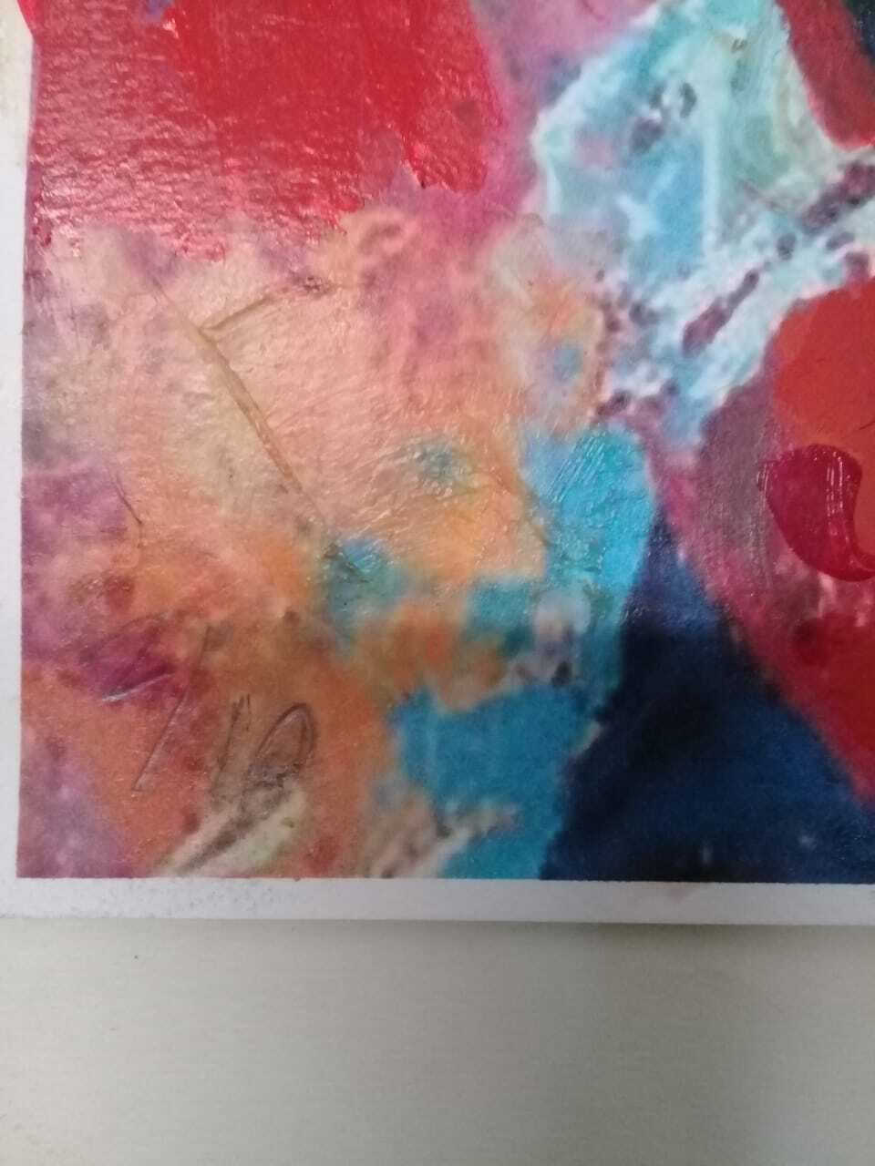 FINE Expressionism Leroy Neiman Silkscreen Cardboard / Rocky Boxing Art