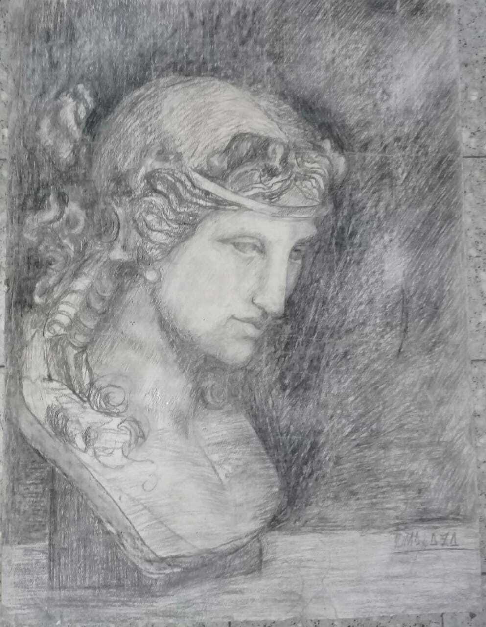 FINE Vintage Art Drawing By FERNANDO POMALAZA - Signed / Amazing 1970s