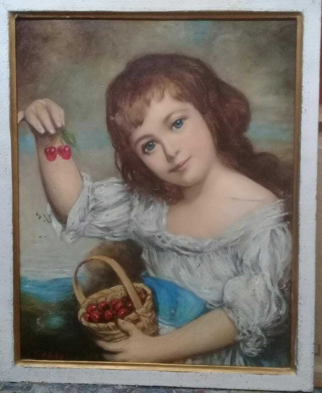 Original by J.Fiero - Oil canvas Portrait / Signed - Antique FINE