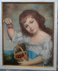 Original by J.Fiero - Oil canvas Portrait / Signed - Antique FINE
