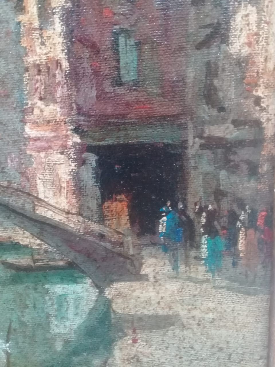 Federico del Campo - Antique Oil canvas Painting / Signed / "Venecia" Manner of 