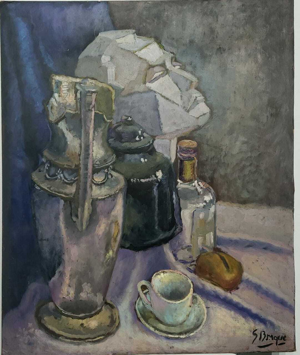 Style of  by George Braque - Oil painting signed / Contemporary