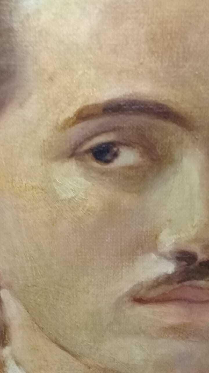 FINE Antique Master Painter Signed 1958 - Amazing Portrait / Oil Canvas Painting