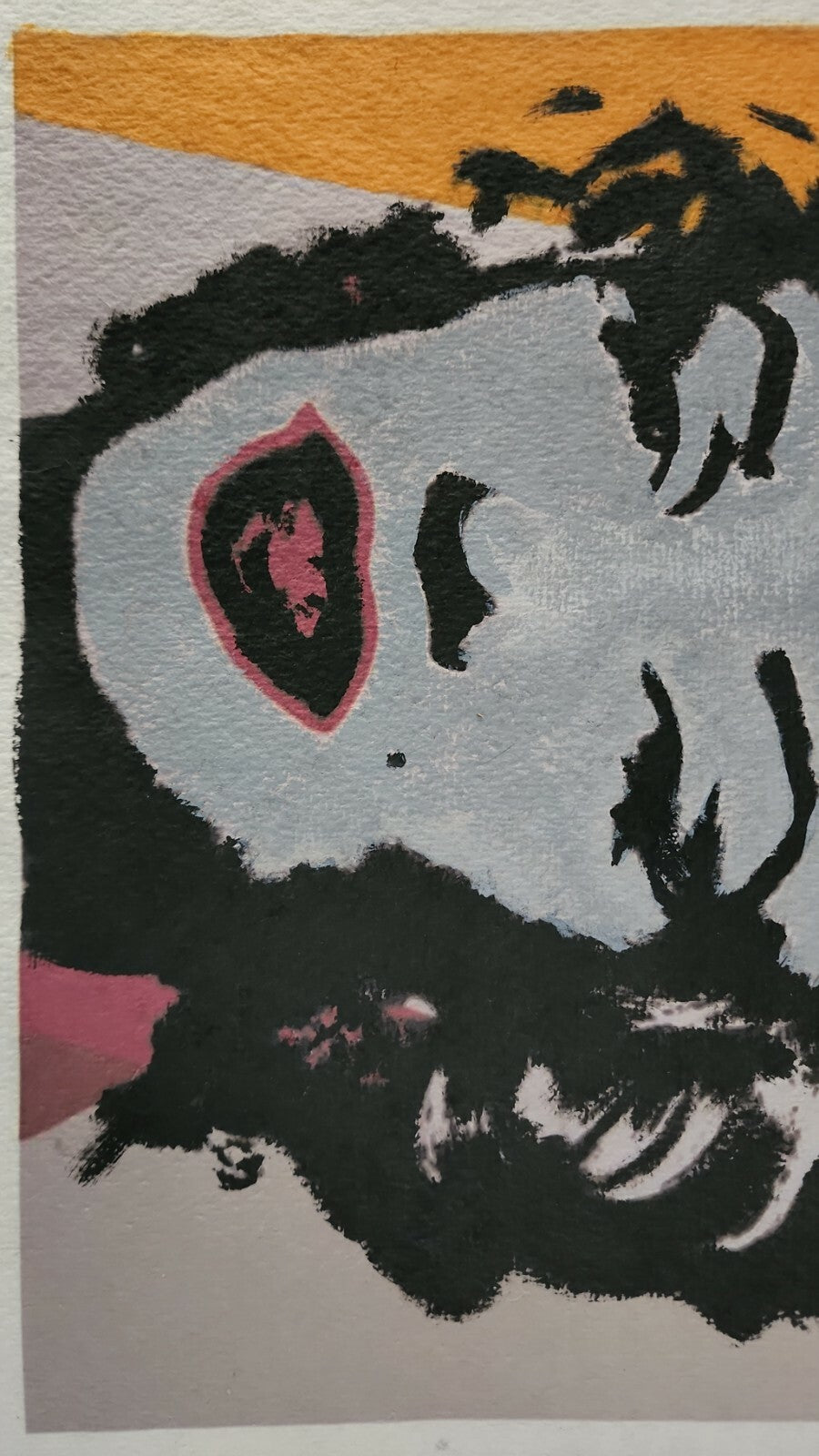 Américan POP MASTER ANDY WARHOL  - Silkscreen painted , Stamp Reverse. AMAZING 