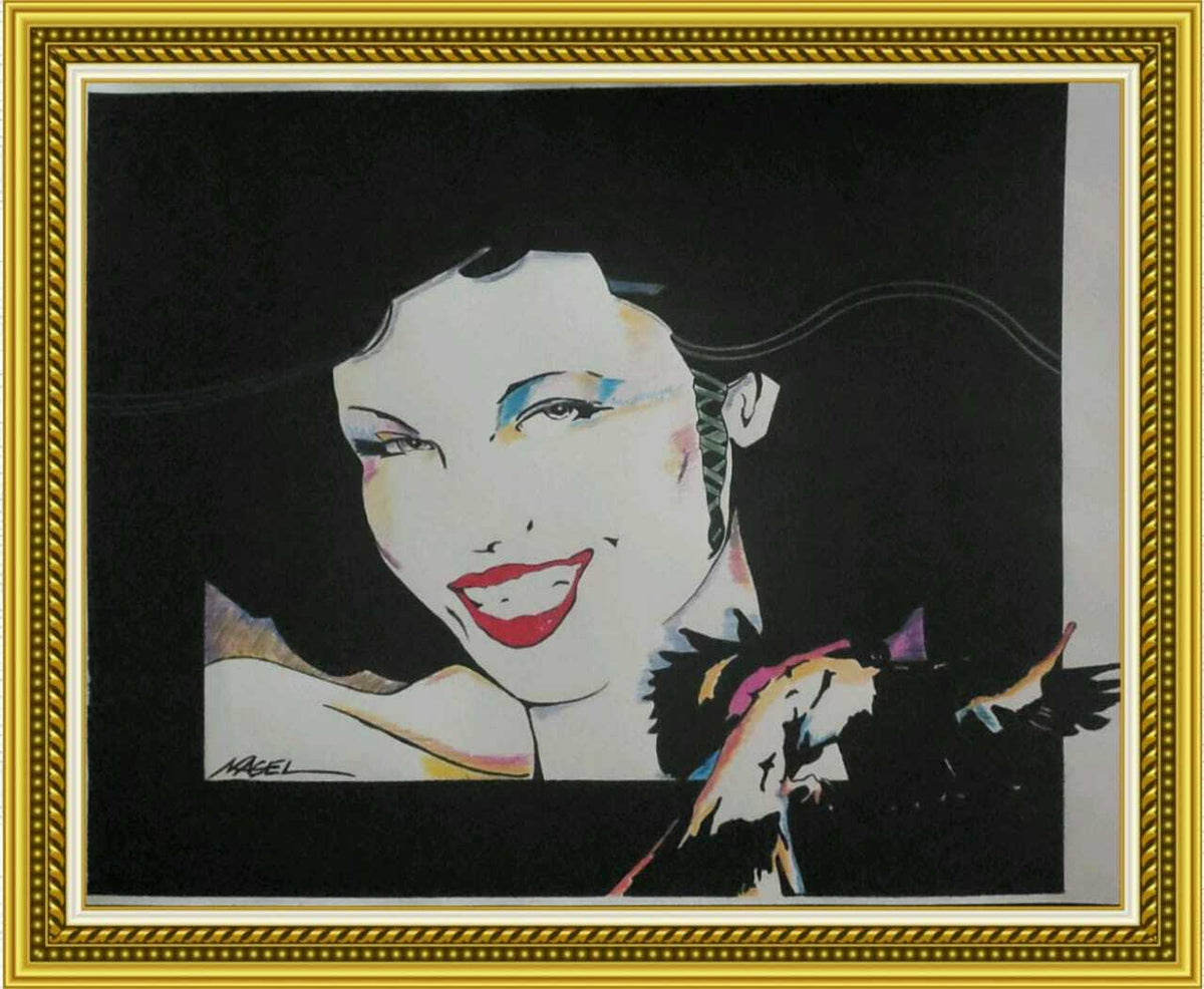 Patrick Nagel - "Untitled" / Colored & Mixed Media / A1 / After
