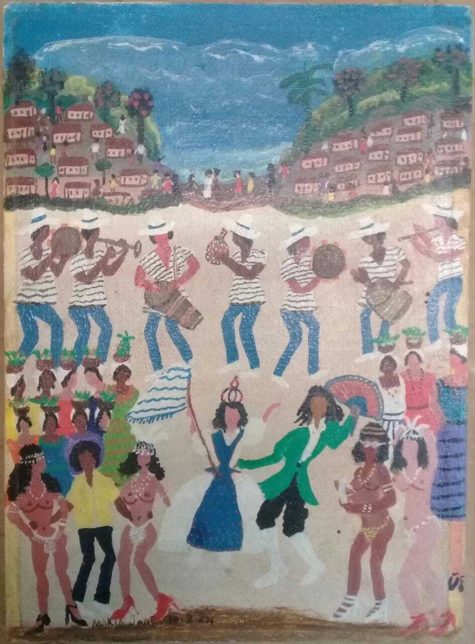 FINE Antique Painting Brasilian Festival - RIO / Maria Jose Ribeiro / Oil Canvas