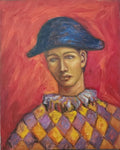 Pablo Picasso / Vintage Painting Oil canvas "HARLEQUIM"