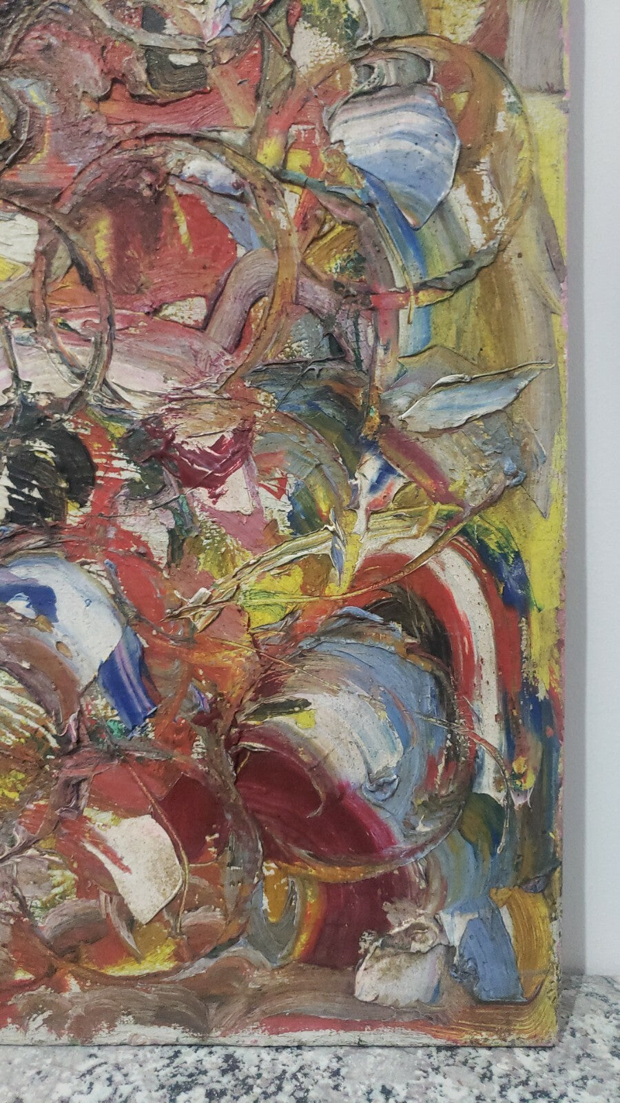 "AFTER RIOPELLE" Antique Oil Canvas Painting / Abstract expressionism / AMAZING