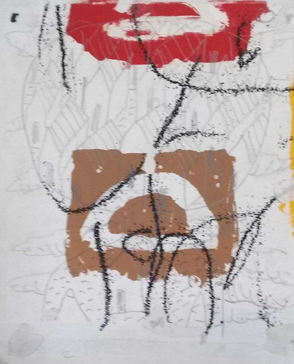 FINE ART by Paul Klee - Antique rare arwork painting on cardboard - signed 