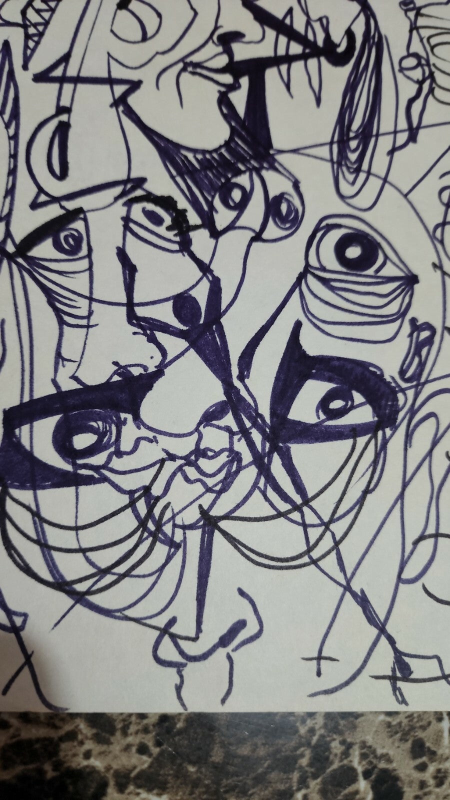 Wolf Kahn  / Ink on cardboard / Dated 1984