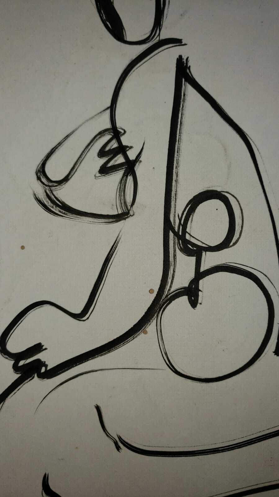 Pablo Picasso "Maternité" / INk & Wash Technique / Signed  / Very rare / Unique