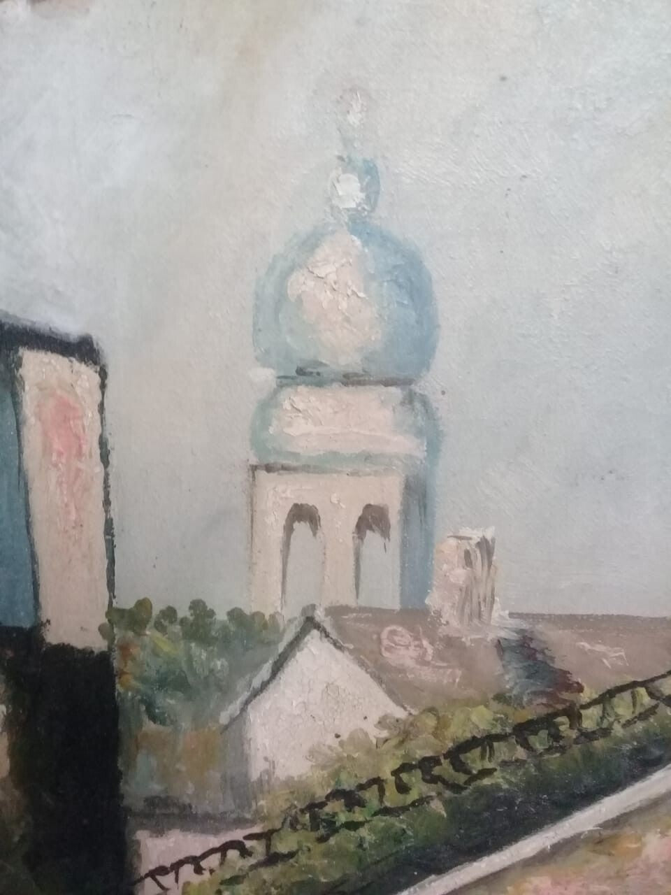 Maurice Utrillo - Oil Canvas " In the style" Unique / Signed