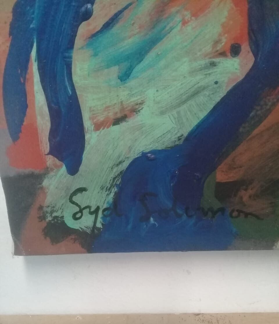 American Contemporary Master Abstract SYD SOLOMON - Oil canvas Painting / Signed