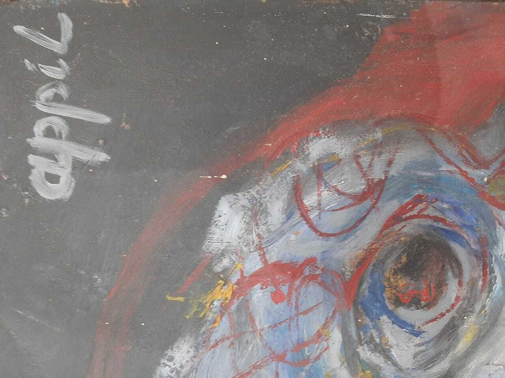 FINE ART by Master Karel Appel - Oil Masonite Piece ( 1964 ) - Very RARE