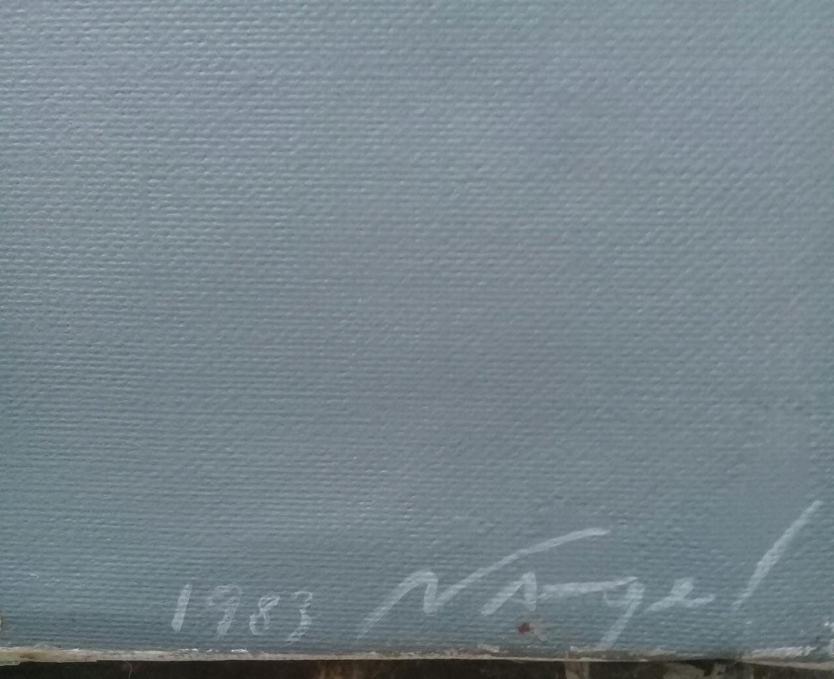 Patrick Nagel - Oil  Canvas Painting "AFTER"  / Signed