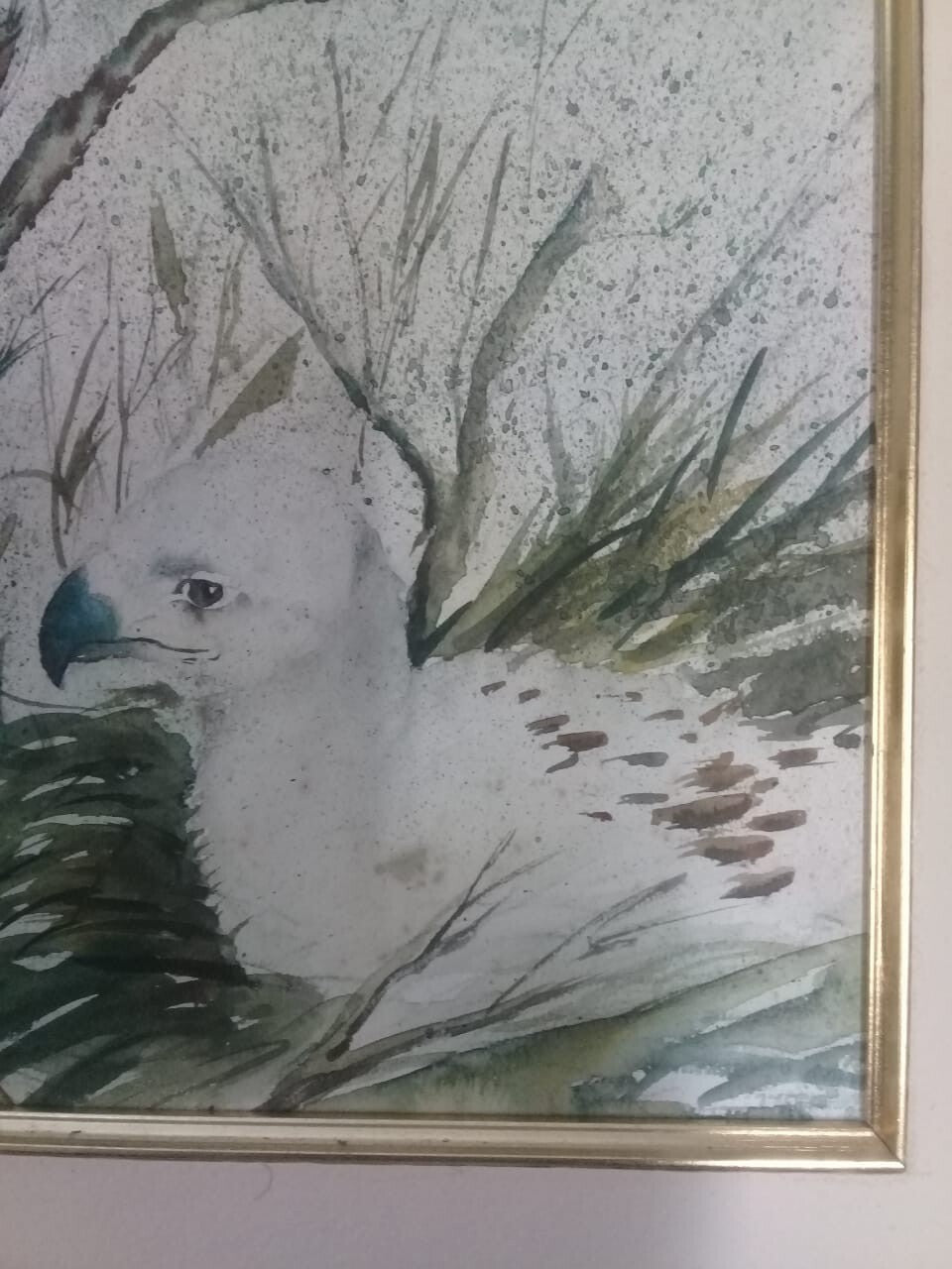 Watercolor Painting - Amazing Composition "Américan Eagle"