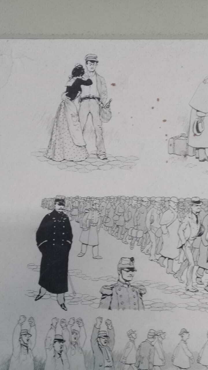 ORIGINAL Ink Cardboard by QUINO - Argentine Cartoonist / Unique Piece