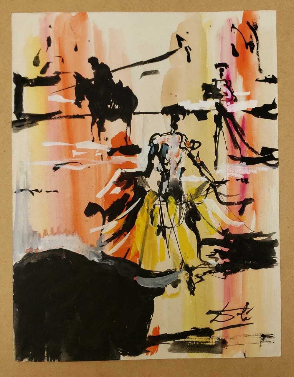 SALVADOR DALI - Surrealism in Watery Technique / Signed  / Spanish TAUROMAQUIA"