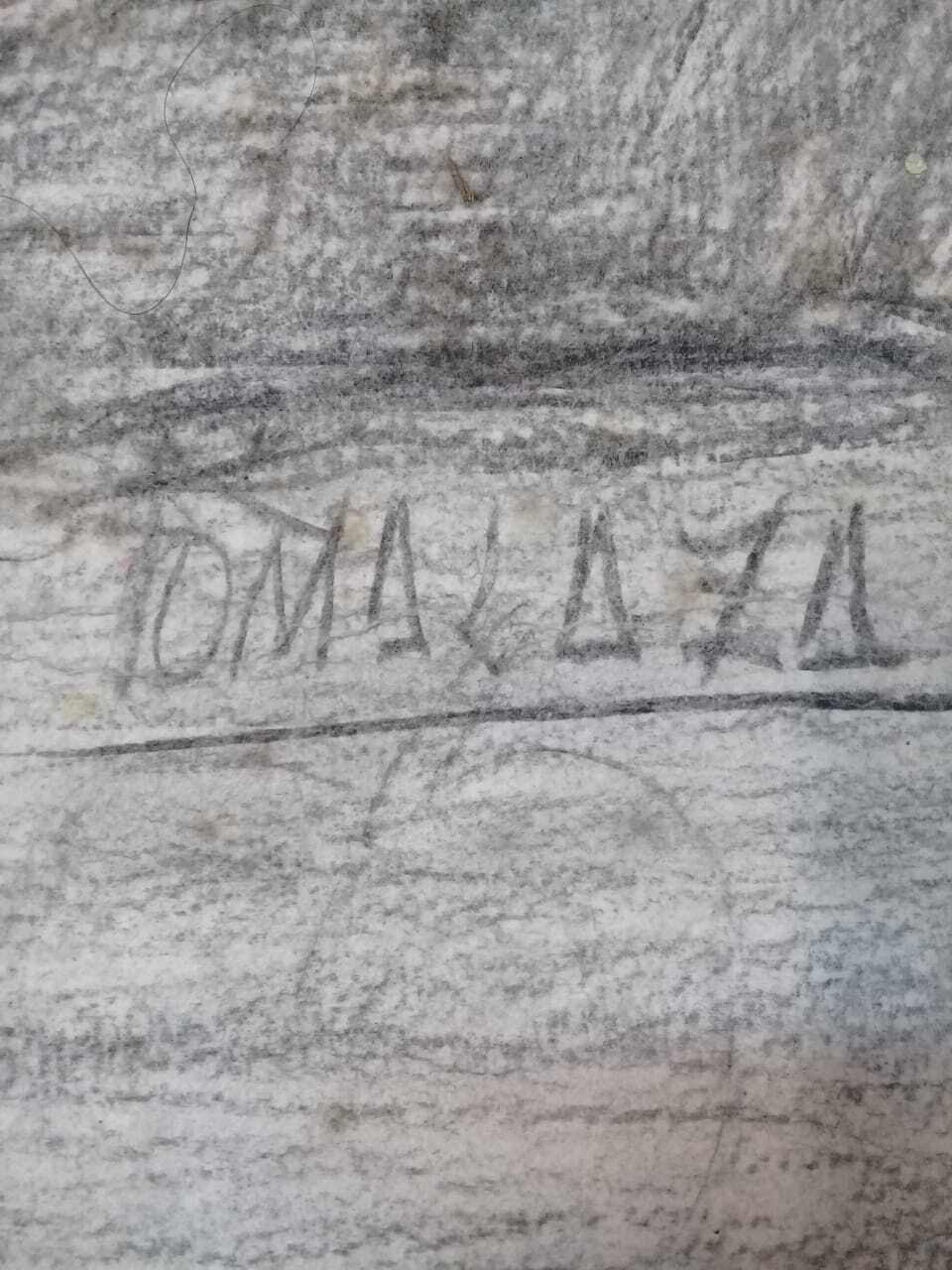 FINE Vintage Art Drawing By FERNANDO POMALAZA - Signed / Amazing 1970s