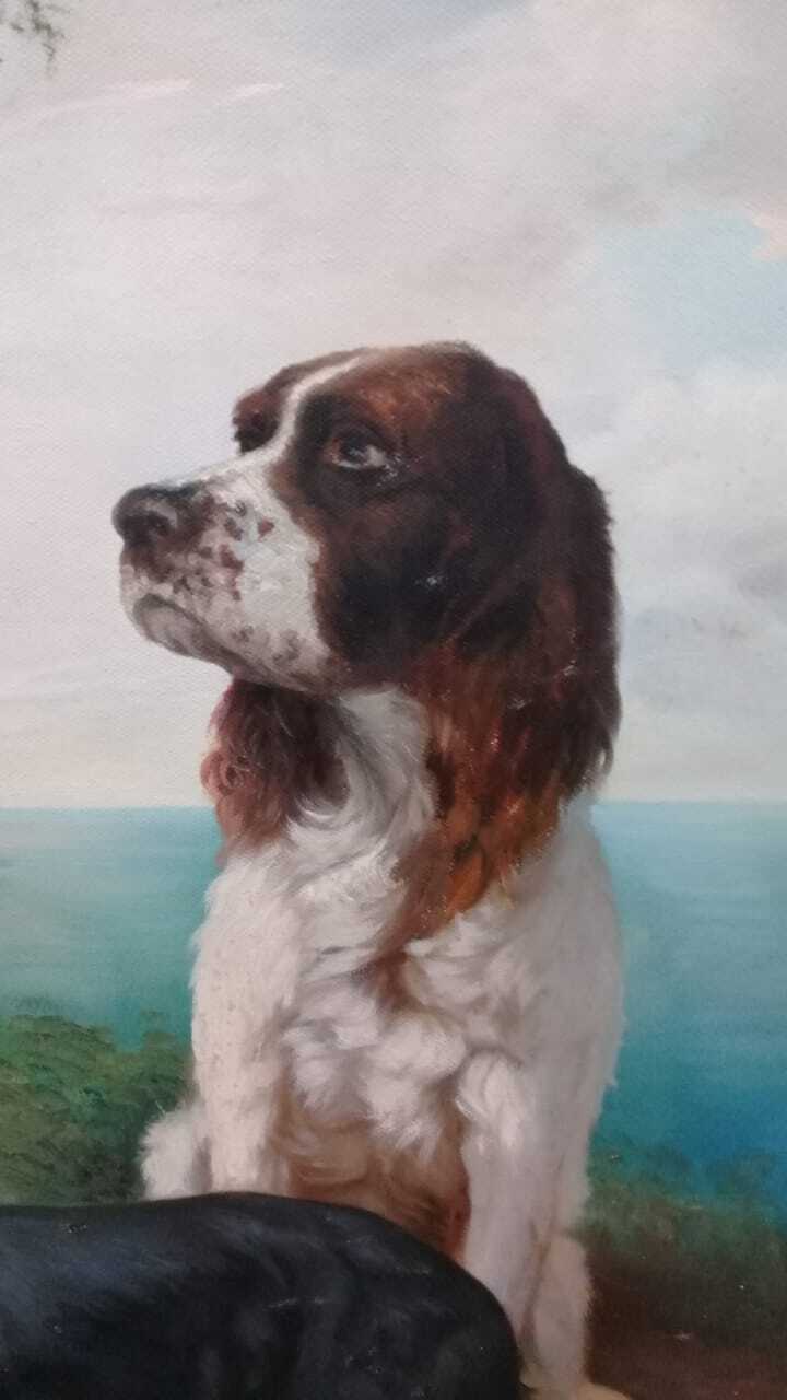 Contemporary "Cocker Spaniel" Extraordinary Oil Painting