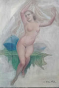 FINE ART - Aristide Maillol - Oil Canvas painting / Signed /  Female Nude / A1