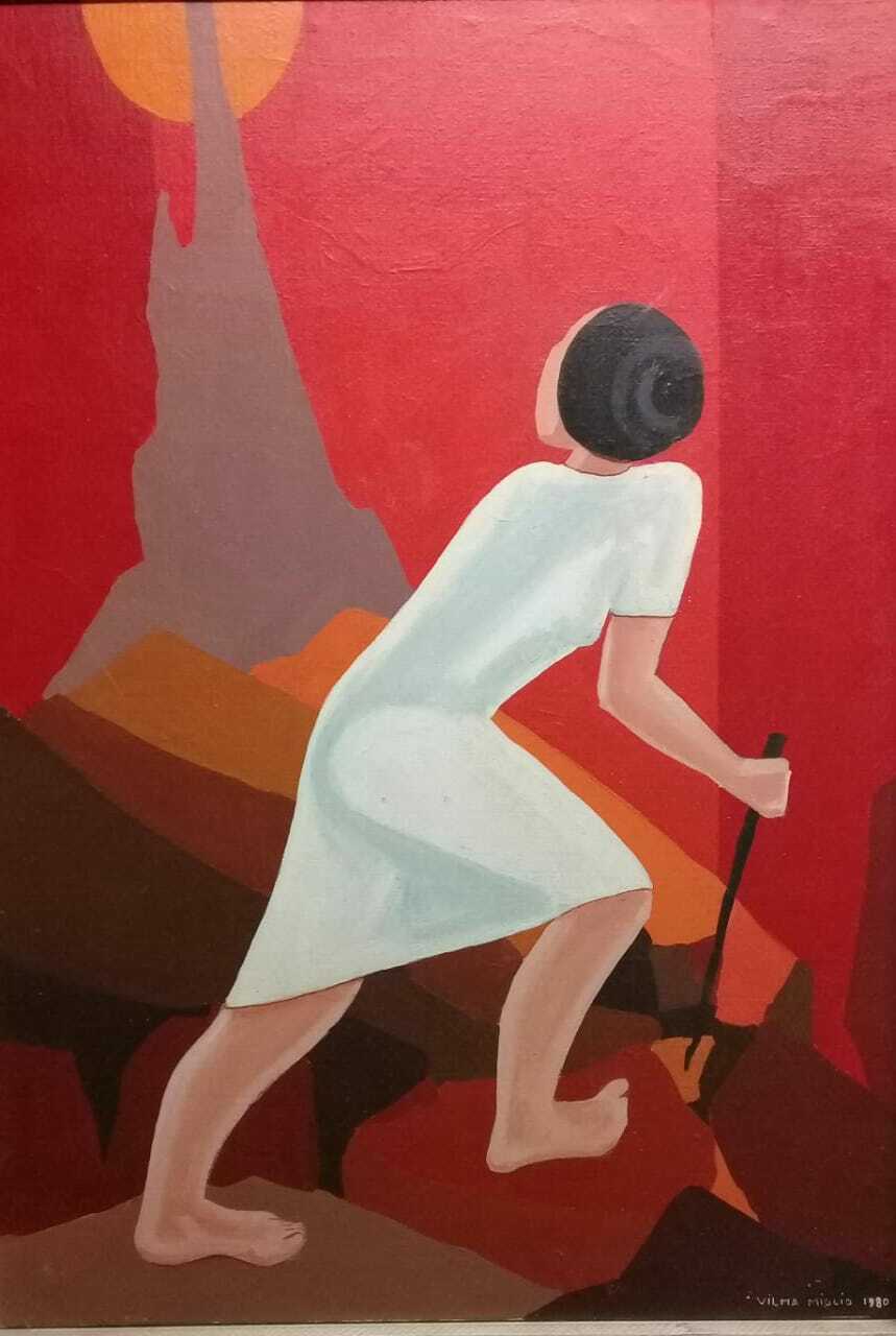 Fine Art by European Surrealist / Contemporary Master : VILMA MIGLIO -OIL CANVAS