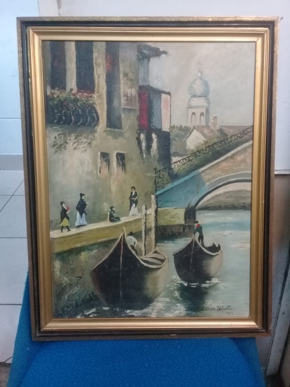 Maurice Utrillo - Oil Canvas " In the style" Unique / Signed