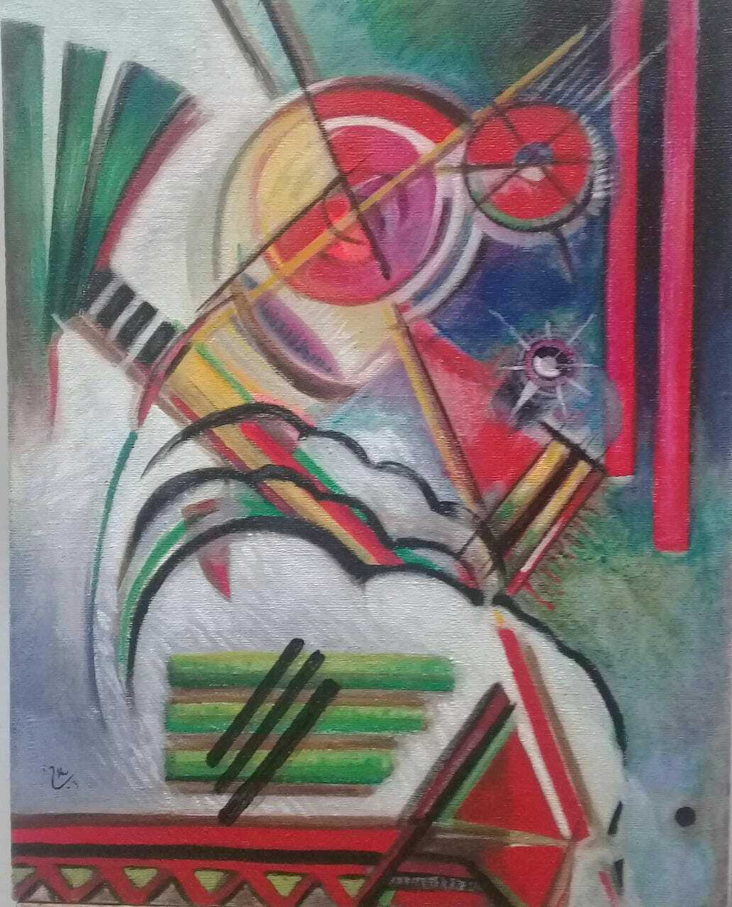 Wassily Kandinsky - Vintage Oil canvas Painting - Russian Style / Manner of