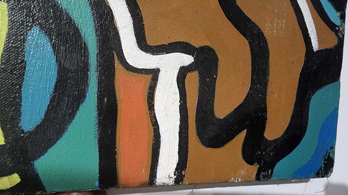 After Jean DUBUFFETE / Oil Canvas painting / Abstract expressionism
