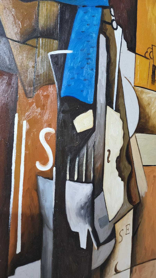 "Style of " Cubist Master Picasso - Vintage Oil Canvas Painting