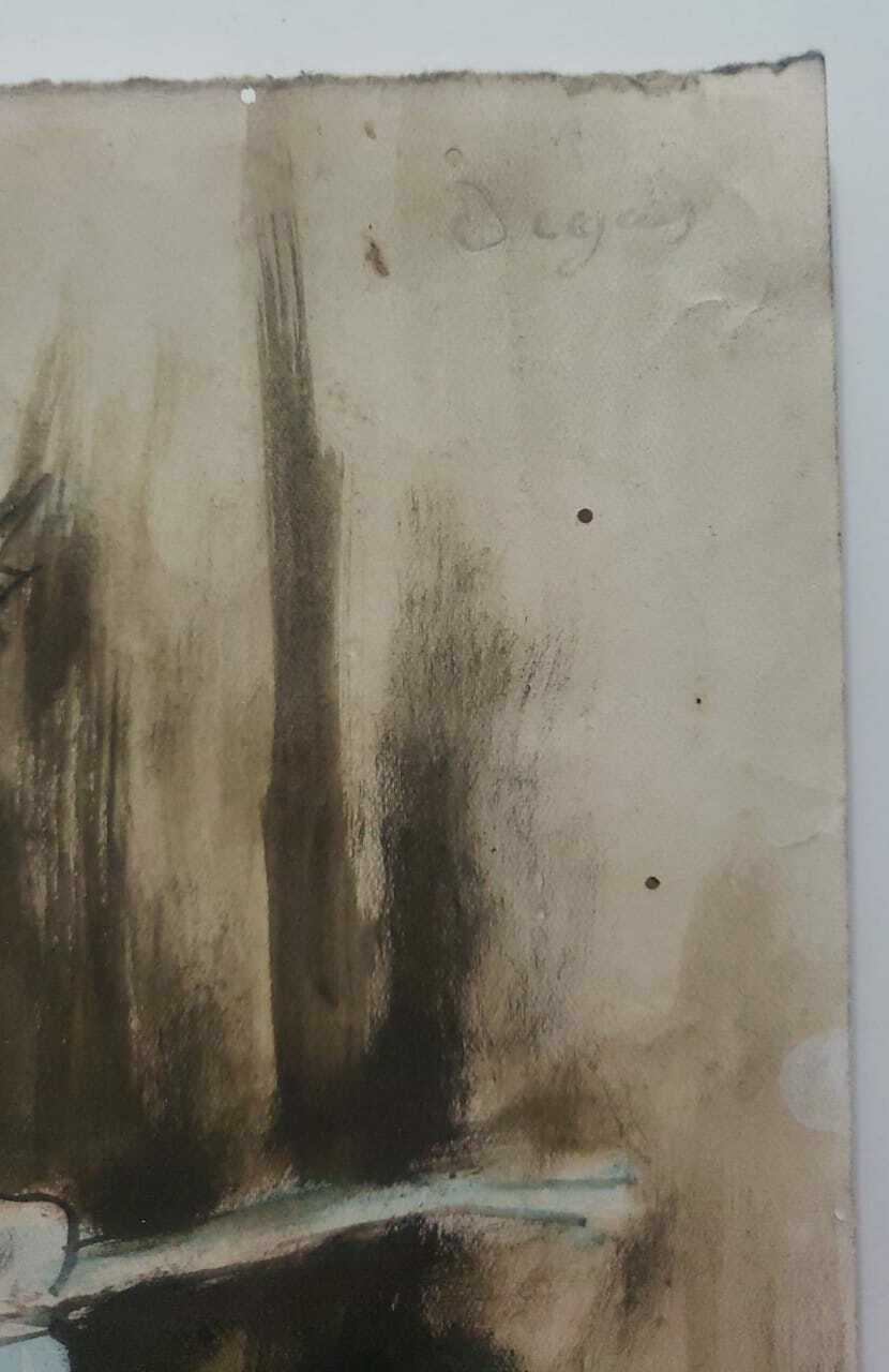 Real Antique Edgar Degas / Watercolor & Pastels / Manner of French Master 