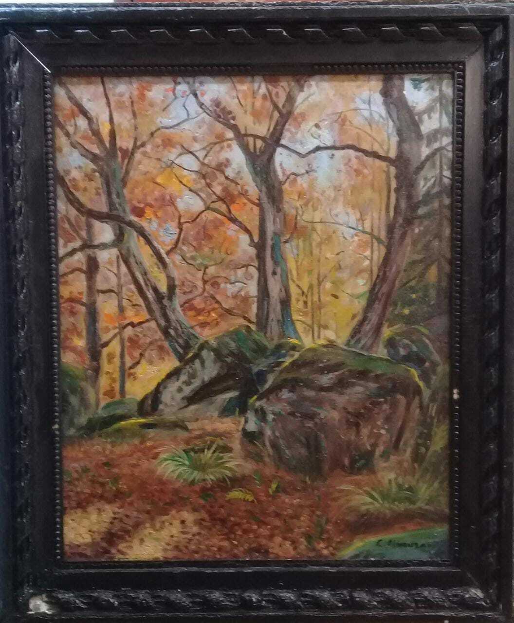 ORIGINAL Mexican Master C. Almanza - Oil Canvas Painting- landscape / Signed