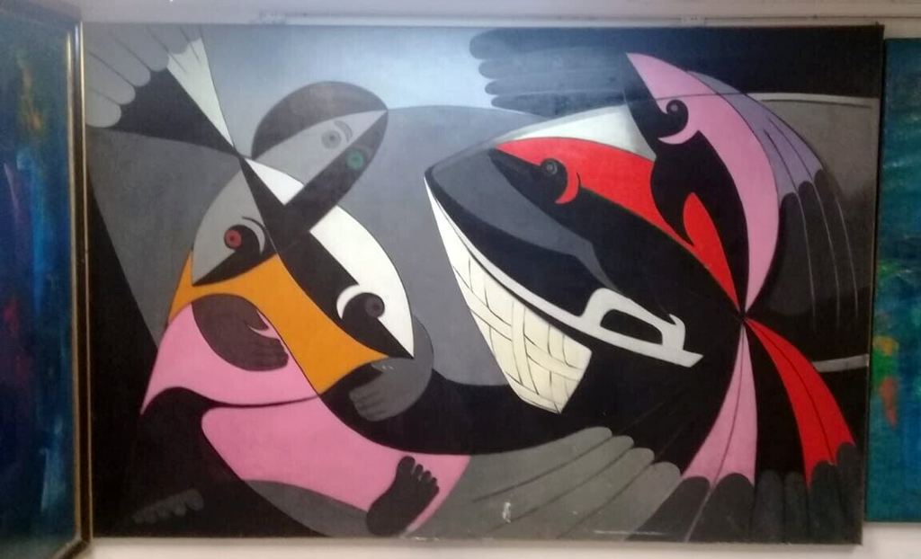 FINE Peruvian Master Manuel Zapata Orihuela - Oil Canvas Painting / Signed