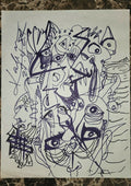 Wolf Kahn  / Ink on cardboard / Dated 1984