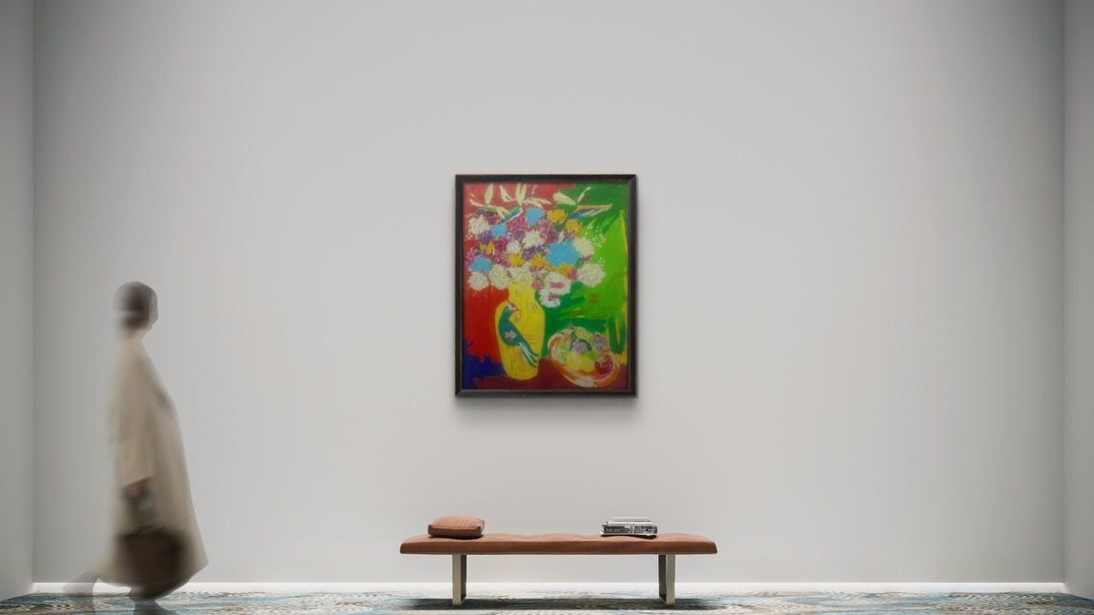 Walasse Ting (1929 - 2010) Chinese, Ding Xiongquan - Oil on Canvas / Signed