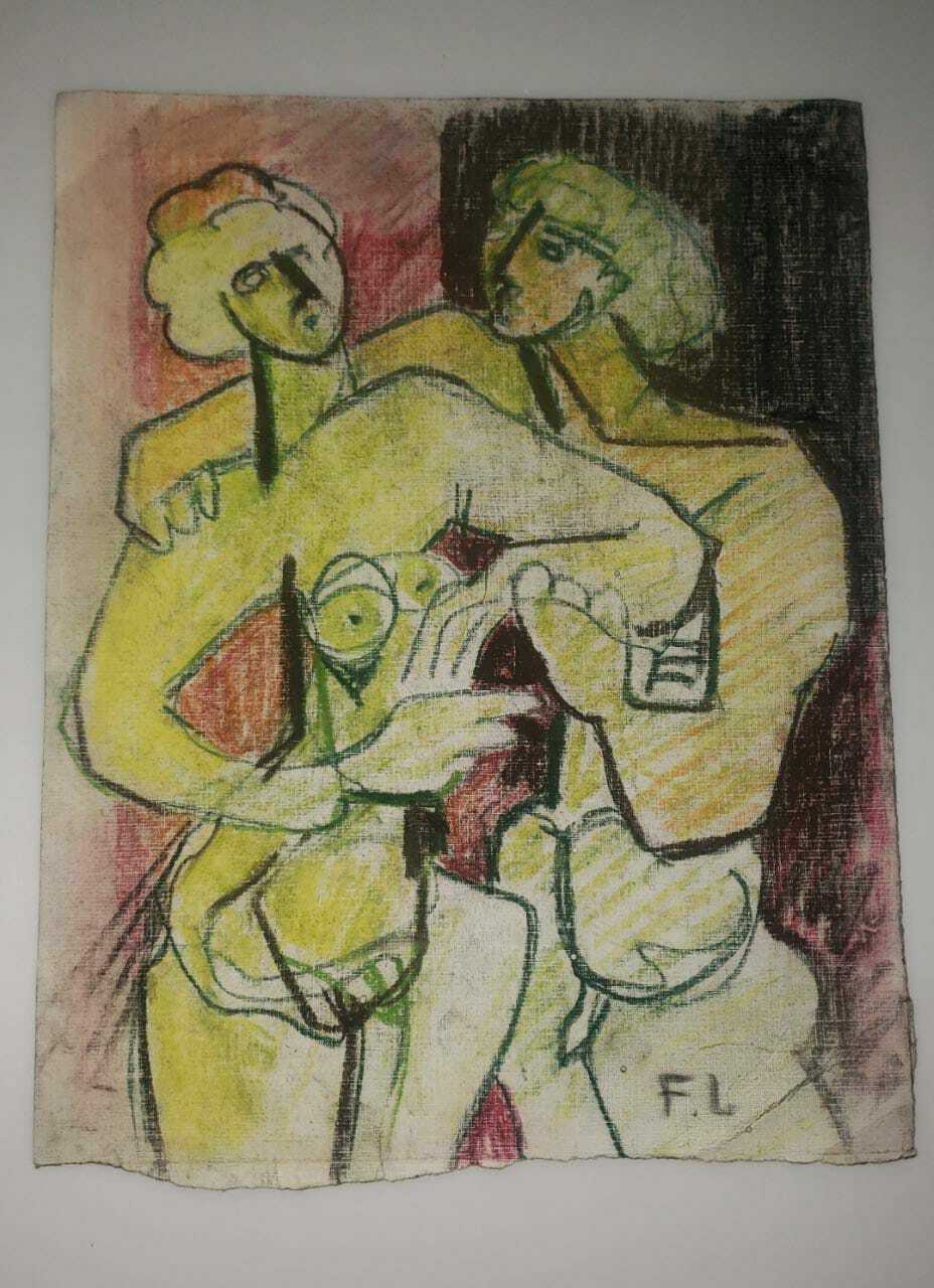 Fernand Leger (1881 - 1955) Handmade painting on french cardboard - Signed 