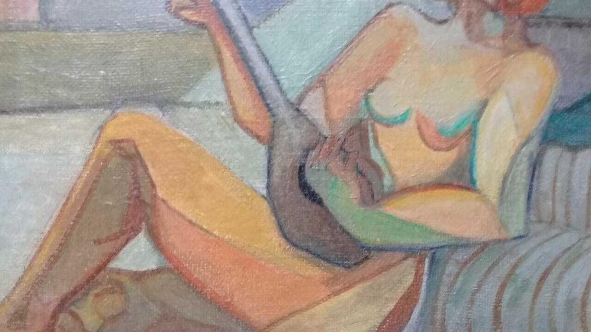 Luis Lizares - Oil canvas painting / Signed / "ODALISCA"